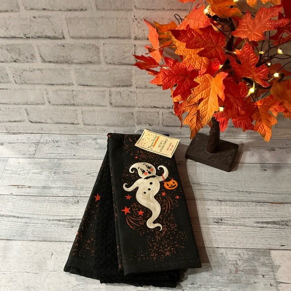 Johanna Parker 3Pk Ghost Halloween Kitchen Towels - Picture 1 of 4